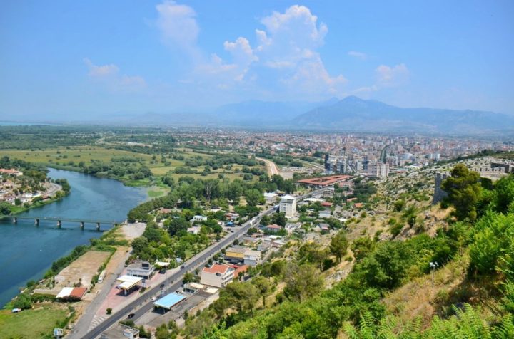 Shkoder Albania, văzut de sus